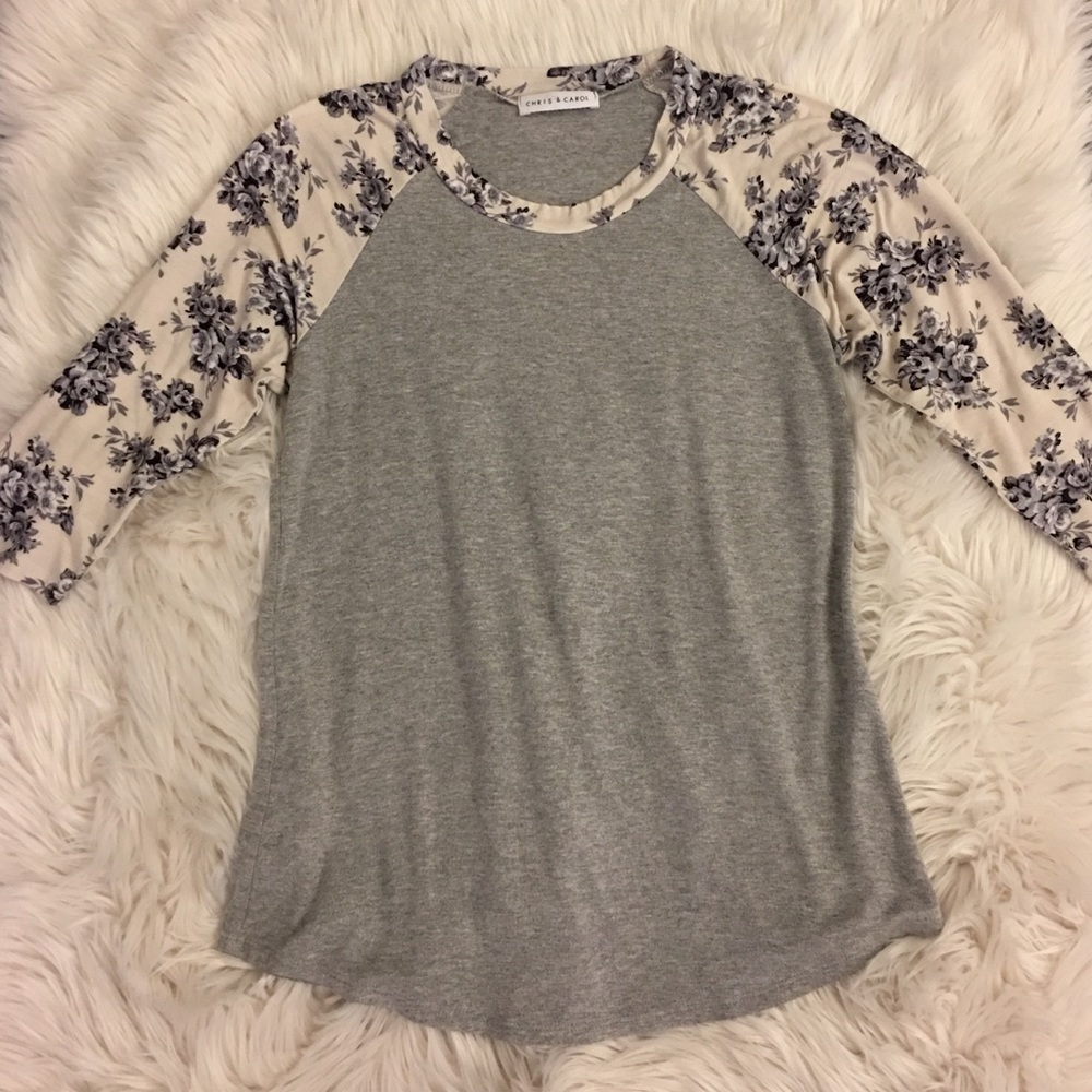 Floral | baseball tee - Picture 2 of 8